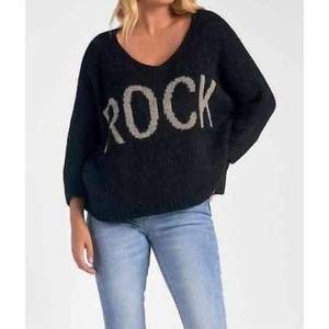 Elan Sweaters New Elan Rock Vneck Sweater In Black Poshmark